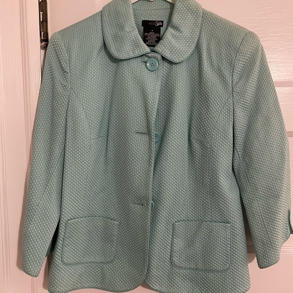 Mint green textured jacket/blazer